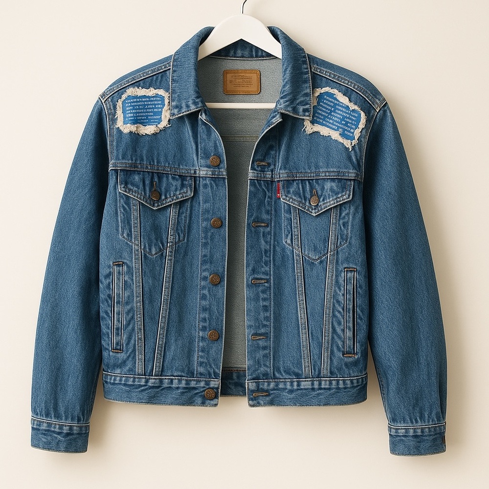 Vintage Levi’s XL Denim Trucker Jacket | The Clash| Rare 80s/90s Distressed - Picture 2 of 10